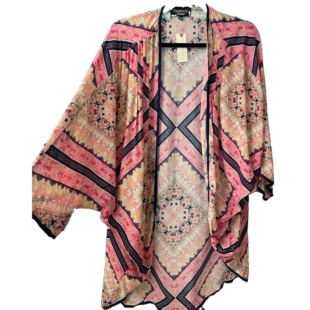 NWT Anthropologie Feathers By Tolani Kimono Top Shawl Sz One Size Boho Mandala